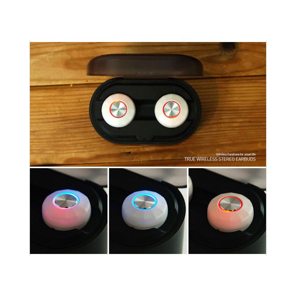 Wireless Bluetooth earphone consisted of “L” and “R”; Charging on separate charging cradle