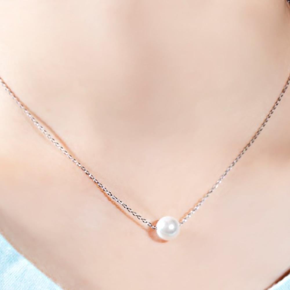 Leclairvaux_Artificial-Pearl And Platinum-Plated Brass_City-in-Pure, Earrings and Necklace Set_10mm,