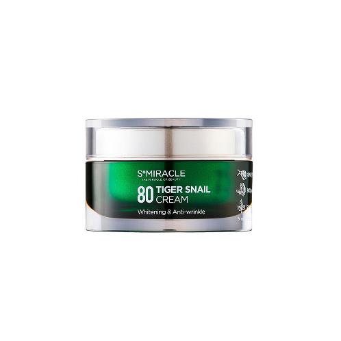 S+MIRACLE 80 Tiger Snail Cream 50ml | skin care,whitening and wrinkling,Cream, MASK PACK, Anti wrinkle, Whitening care, Skin care Mask, Tiger Snail, Dry skin, Face skincare, Moisturizing, Moisture, Skin calming effect