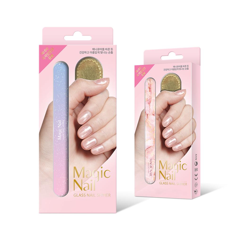 Korean Glass Nail Polisher, Alpha Optron - Glass nail shiner_Flamingo