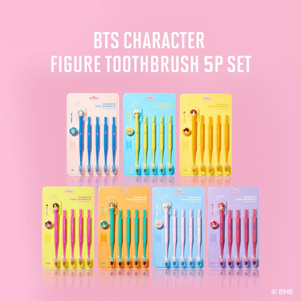 BTS Character Figure Toothbrush Set_5P