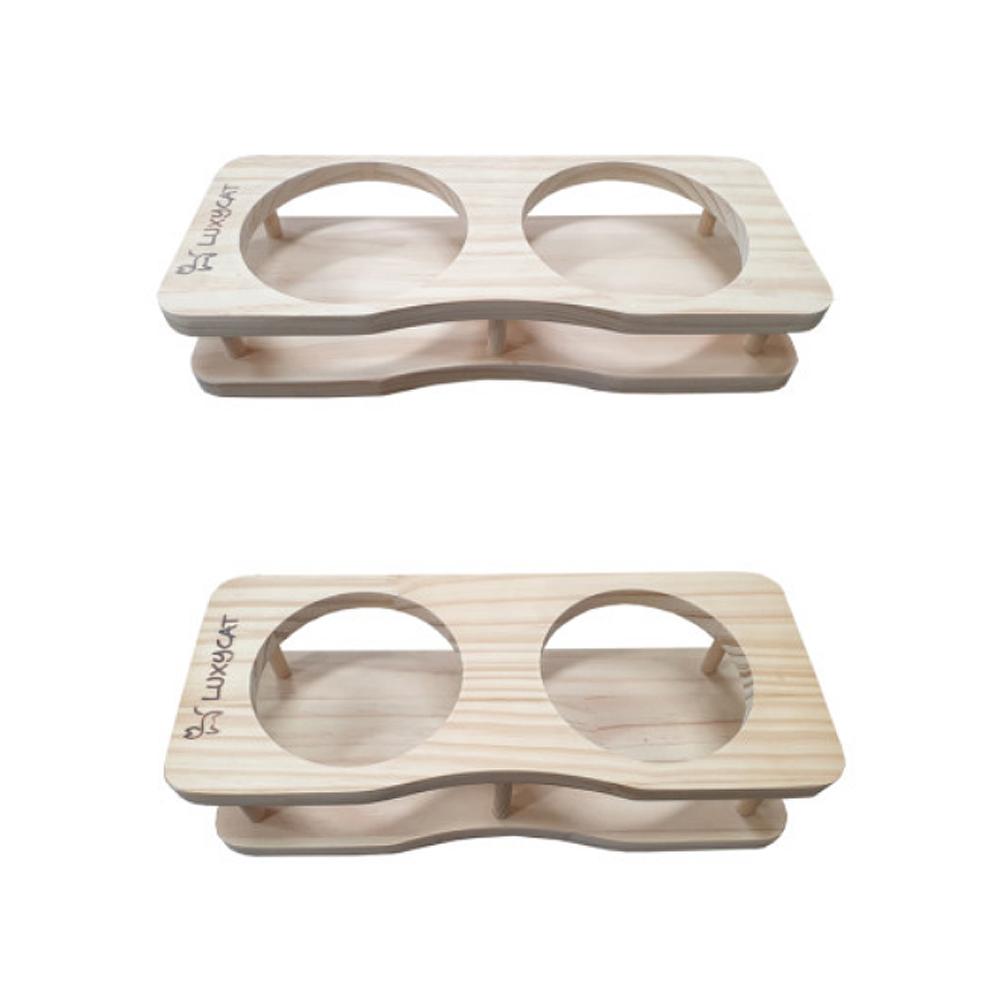 LUXYCAT Pet Wood dish