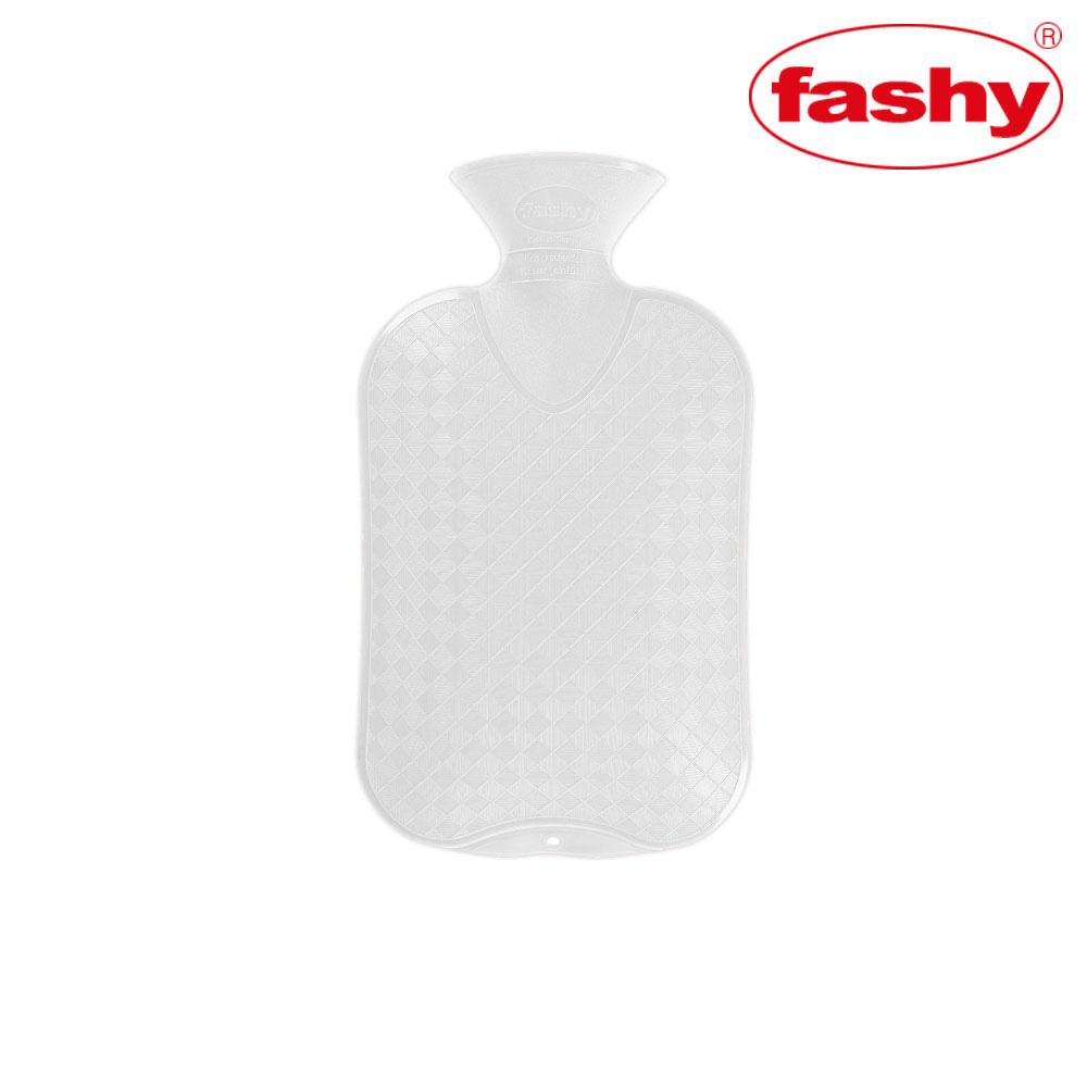 Fashy Hot Water Bottle 2L with Fleece Cover (Red, 67oz)