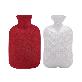 full image Fashy Hot Water Bottle 2L with Fleece Cover (Red, 67oz)