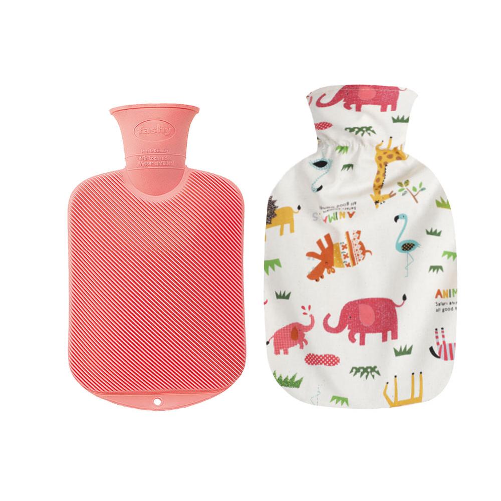 Fashy Hot Water Bottle with Cotton Cover (Ivory, 27oz)