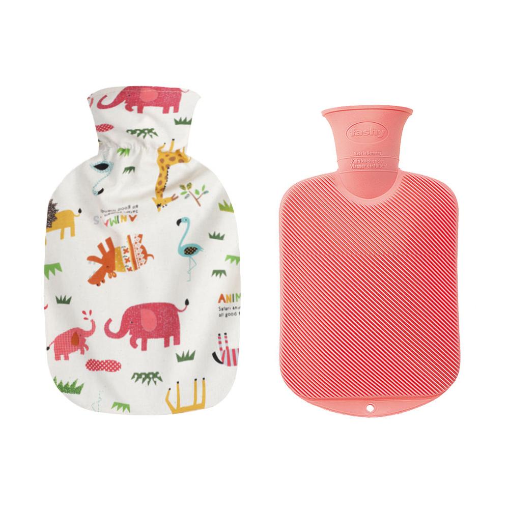 Fashy Hot Water Bottle with Cotton Cover (Ivory, 27oz)