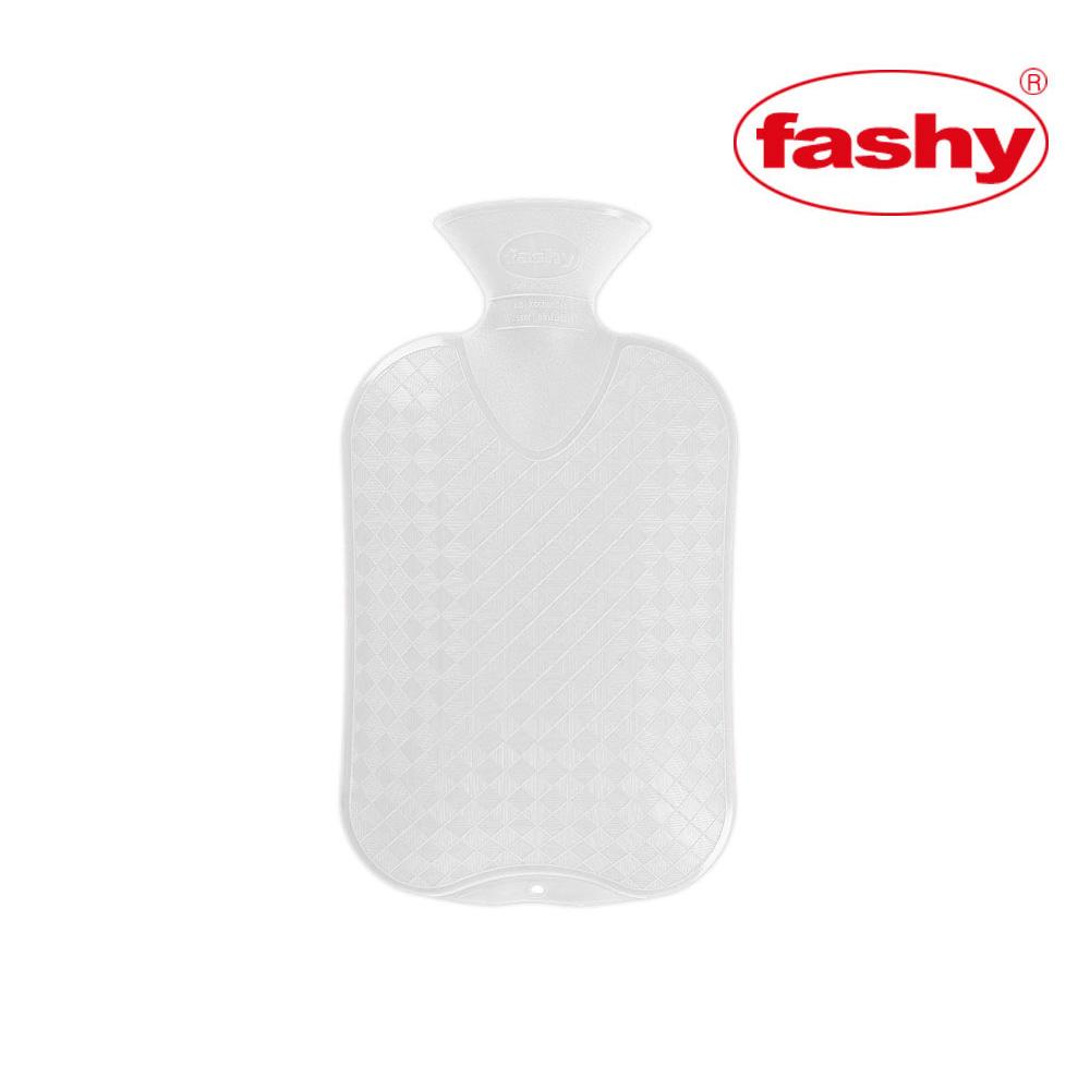 Fashy Hot Water Bottle with Fleece Cover (Gray, 67oz)