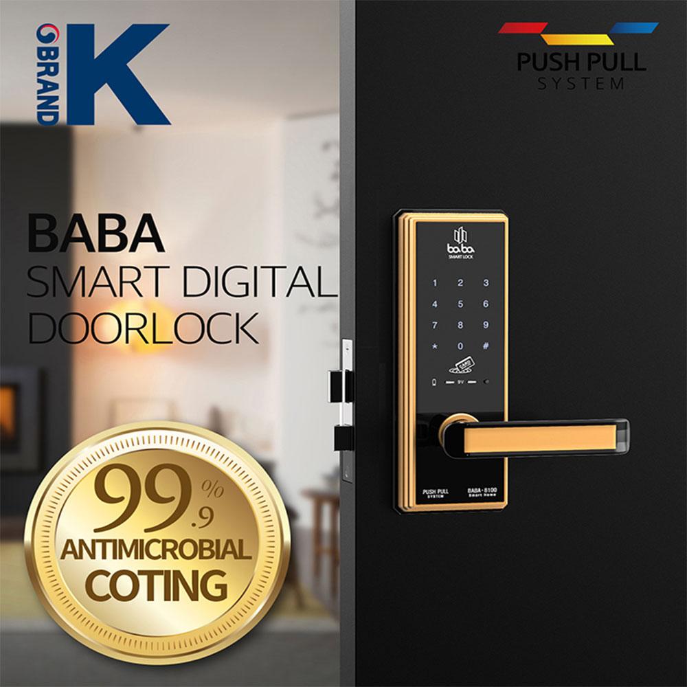 Smart Digital Door Lock BABA-8100 (2-way) 7 Colors Keypad Keyless Entry Code