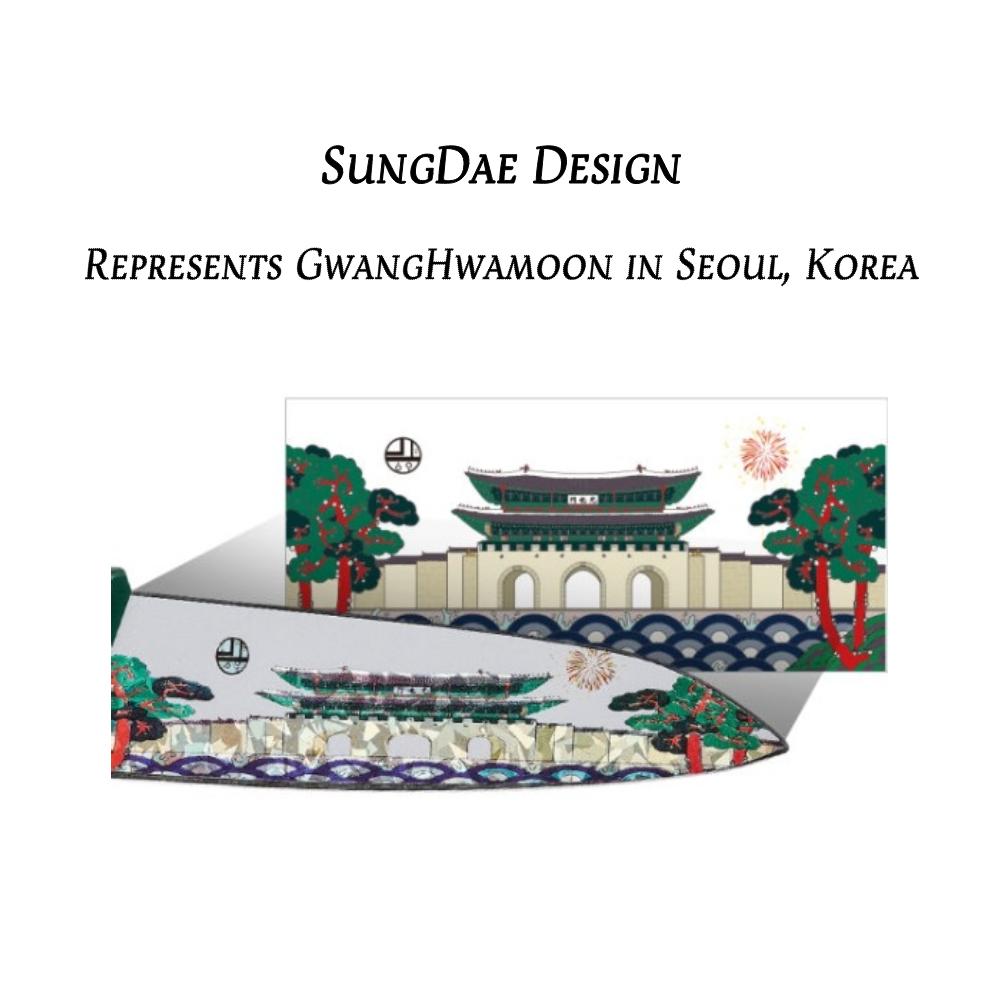 TWTP Korean Traditional Designed Kitchen Knife SET (2 Kitchen Knives, 1 Small Fruit Knife, 1 Scissor