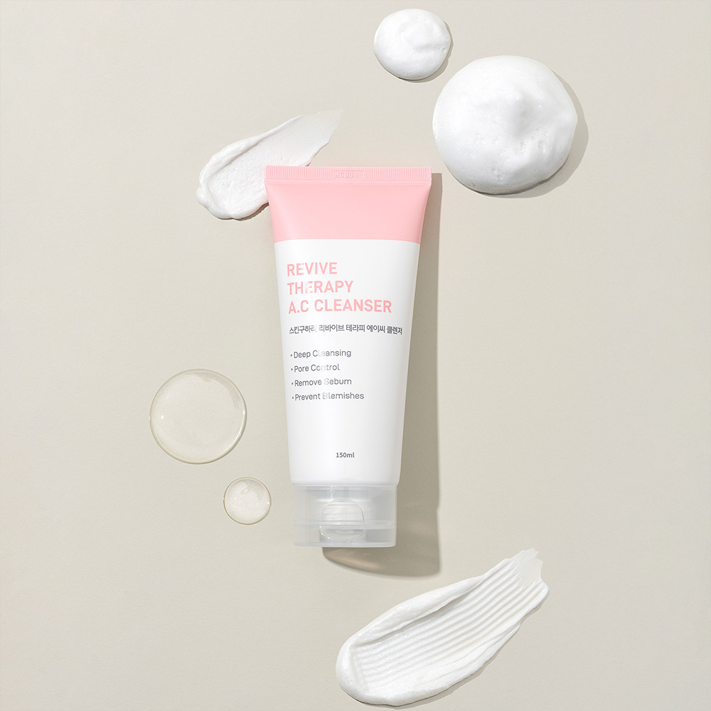 Revive Therapy AC Cleanser (Acne relief functional foam cleanser, Excellent for exfoliating )