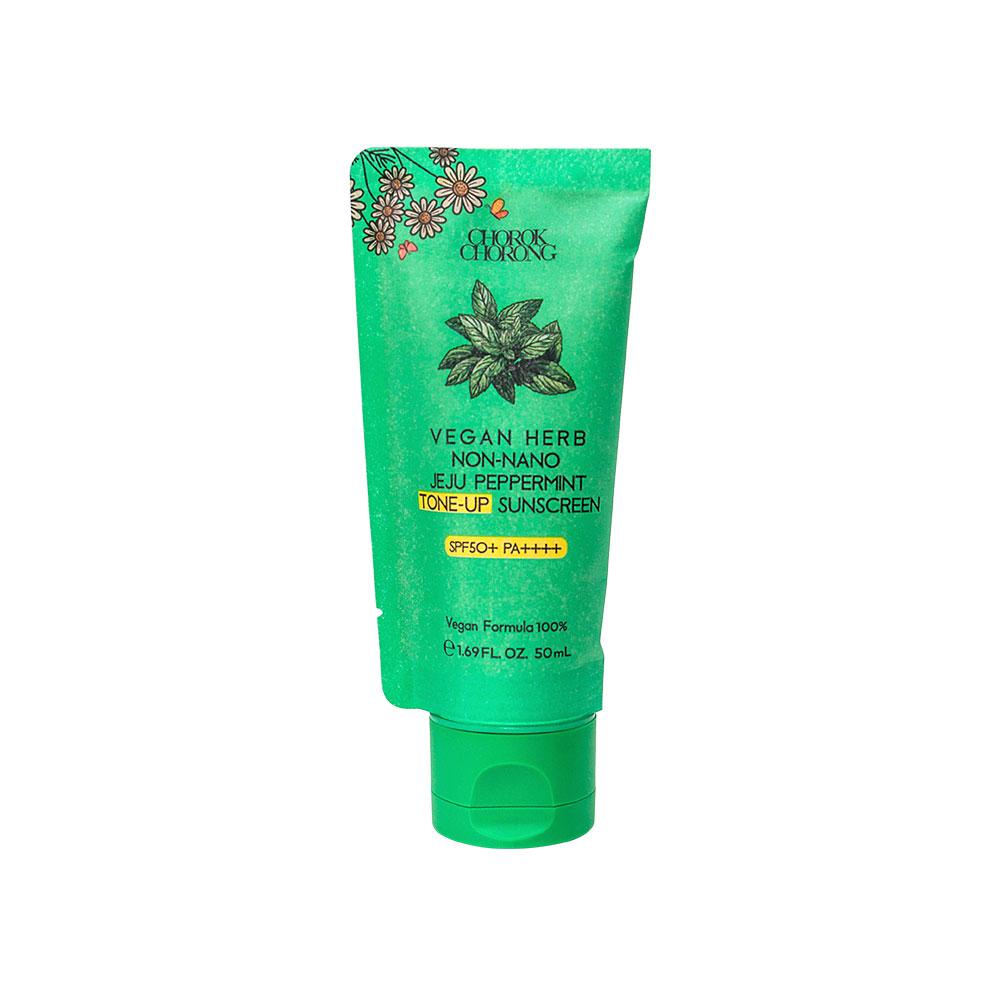 CHOROK CHORONG VEGAN HERB NON-NANO JEJU PEPPERMINT TONE-UP SUNSCREEN(SPF50+ PA++++)