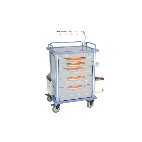Patient Emergency Trolley, Medical Nursing Crash Cart, Medical Cart hospital Furniture | Hospital Medical Emergency Cart, Trolleys, Locks and Drawer for Patient, Medical Nursing Crash Cart , Hospital Furniture