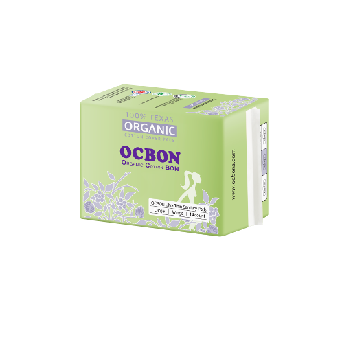 OCBON Ultra-Thin Organic Cotton Sanitary Pad | sanitary pad ,feminine hygiene ,organic ,pads for women ,feminine pads  ,period pads ,sanitary pads for women ,feminine care