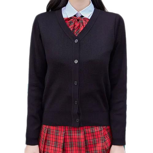 Unisex School Uniform Knit Cardigan korea | Unisex School Uniform Cardigan, Black Knit School Sweater, V-Neck School Cardigan ,Student Uniform Cardigan, Korean School Uniform Look , korea